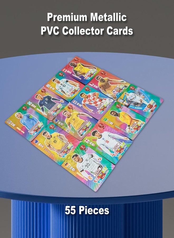PN AVAN Football Card Set Waterproof Plastic Card Rainbow 55 Card (Rainbow Colour) - Image 5